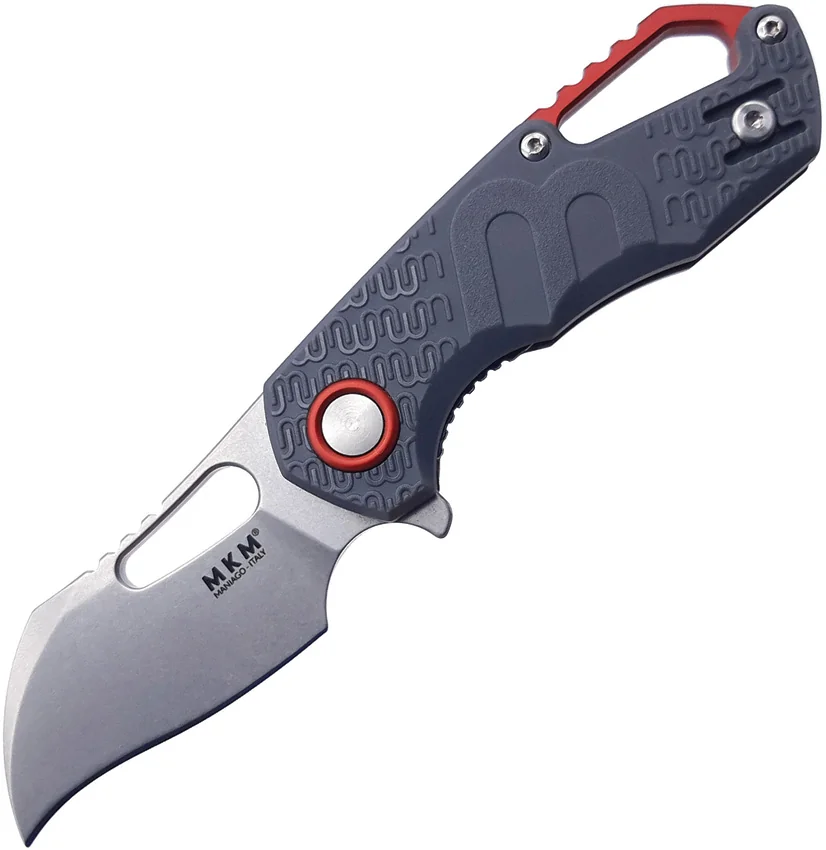 MKM Voxnaes Isonzo Hawkbill Liner Lock Knife Gray FRN (2.25" Stonewash)