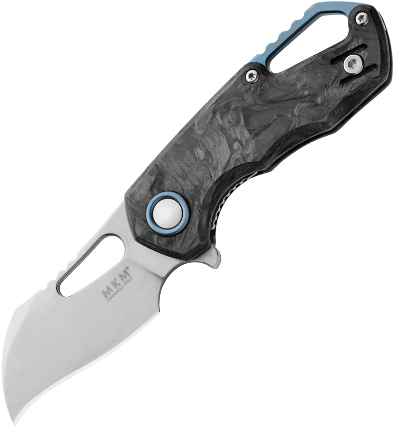 MKM Voxnaes Isonzo Hawkbill Knife Marble CF (2.25" Stonewash)