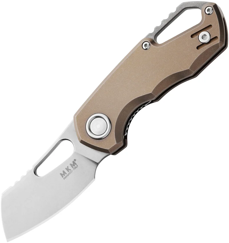 MKM Isonzo Cleaver Knife Bronze Ti (2.25" Stonewash M390)