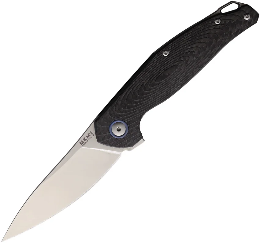 MKM Anso Goccia Liner Lock Flipper Knife Carbon Fiber (3.25" Satin)