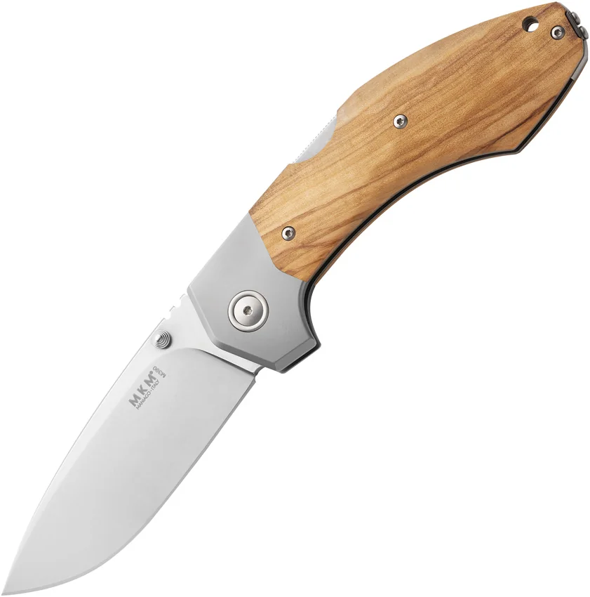 MKM Hero Back Lock Knife Knife Olive Wood (3.75" Satin)