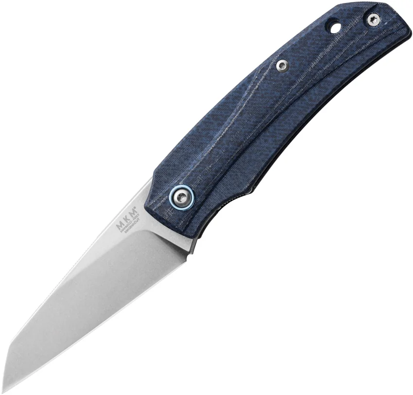 MKM Ice MagnaCut Liner Lock Knife Denim Canvas Micarta (2.6" Stonewash)