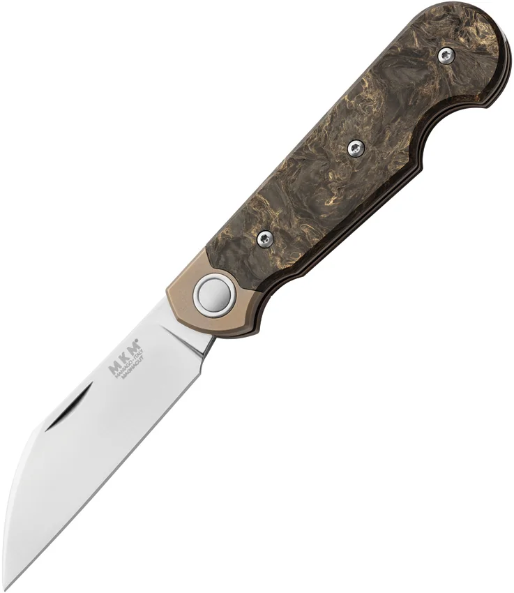 MKM Jaques MagnaCut Slip Joint Knife Dark Matter Gold CF/Ti Bolster (2.5" Satin)