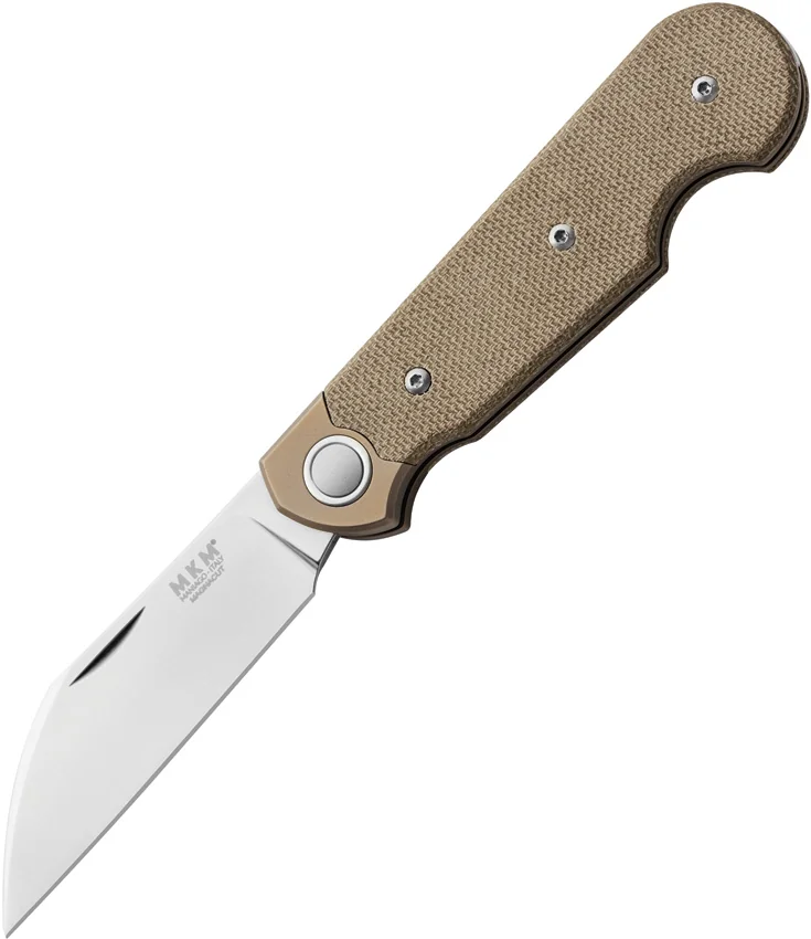 MKM Jaques MagnaCut Wharncliffe Slip Joint Knife Green Canvas Micarta (2.5" Satin)