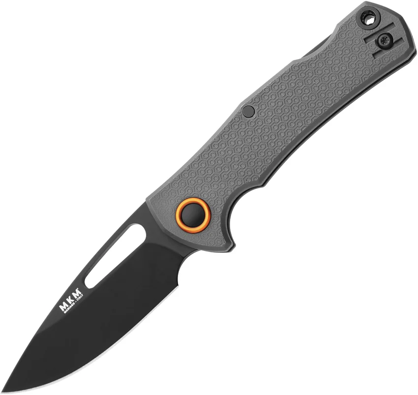 MKM LOV Drop Point Lockback Knife Wolf Gray FRN (3" Black)