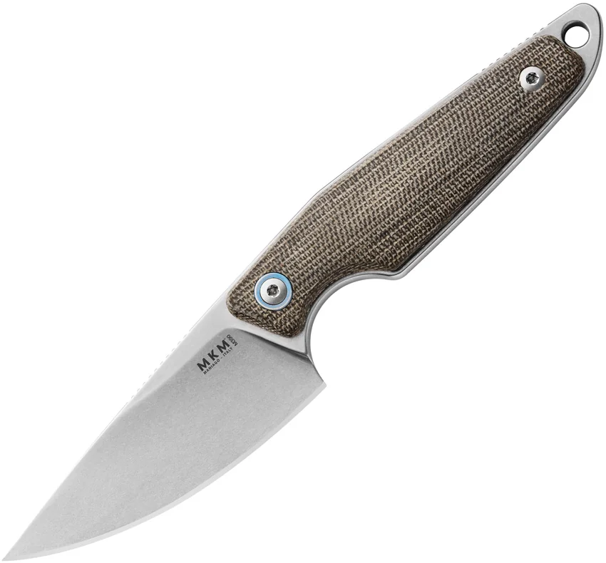 MKM Makro 1 Fixed Blade Knife Green Canvas Micarta (2.87" SW)
