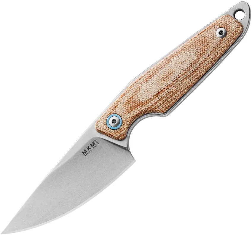 MKM Makro 1 Fixed Blade Knife Natural Canvas Micarta (2.87" SW)