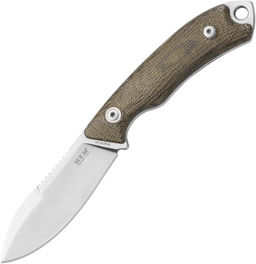 MKM Pocket Tango 1 MagnaCut Fixed Blade Knife Green Canvas Micarta (2.91" SW)