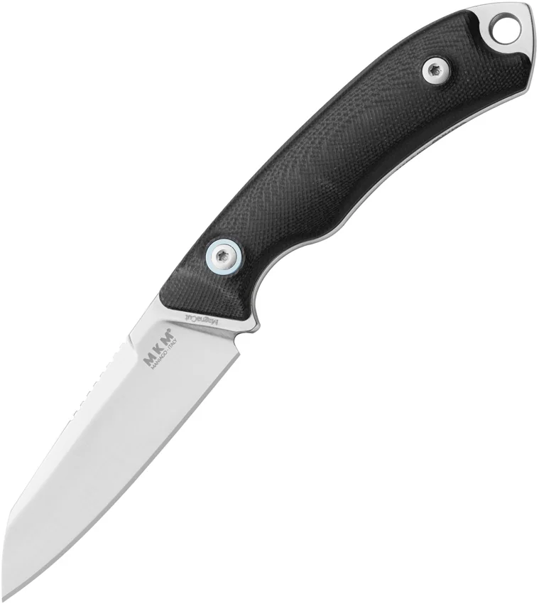 MKM Pocket Tango 2 MagnaCut Sheepsfoot Fixed Blade Knife Black G-10 (2.91" SW)