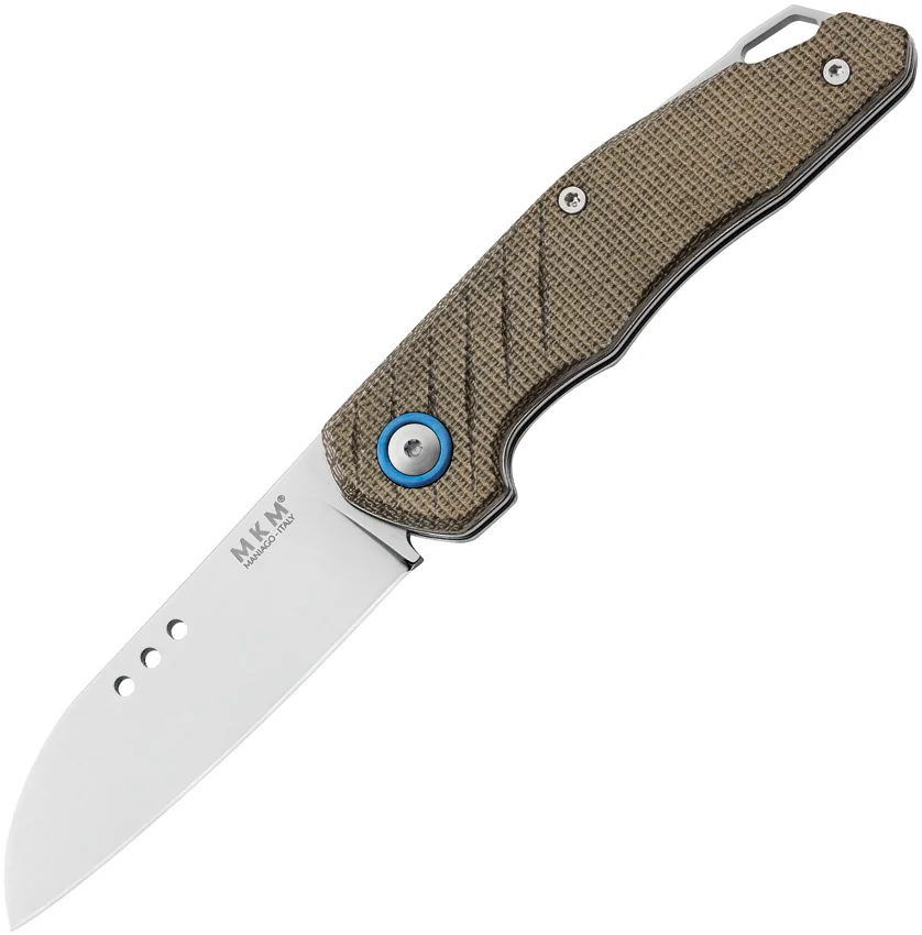 MKM Anso Root Slip Joint Knife Green Micarta (2.8" Satin) RT-GC