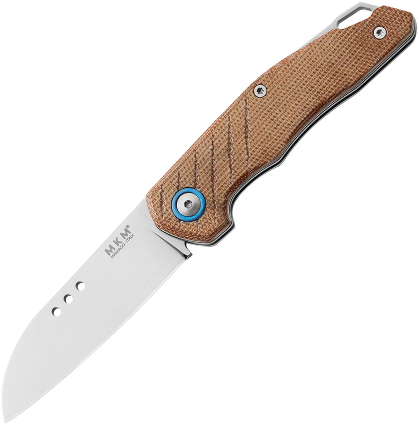 MKM Anso Root Slip Joint Knife Natural Micarta (2.8" Satin) RT-NC