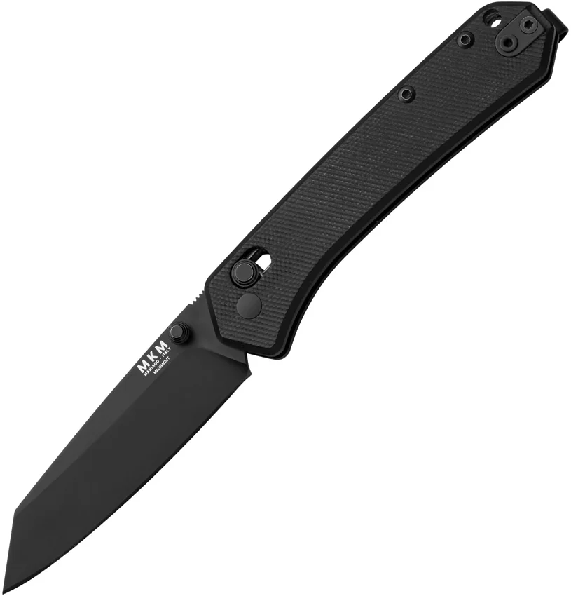MKM Ben Petersen Yipper MagnaCut Crossbar Lock Knife Black G-10 (Black)