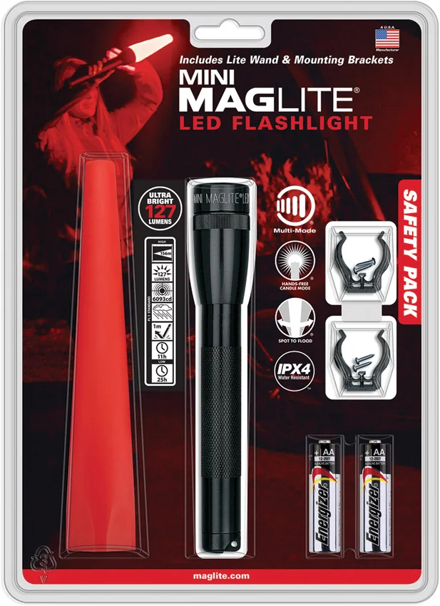 MAG-LITE Mini Maglite LED Safety Pack