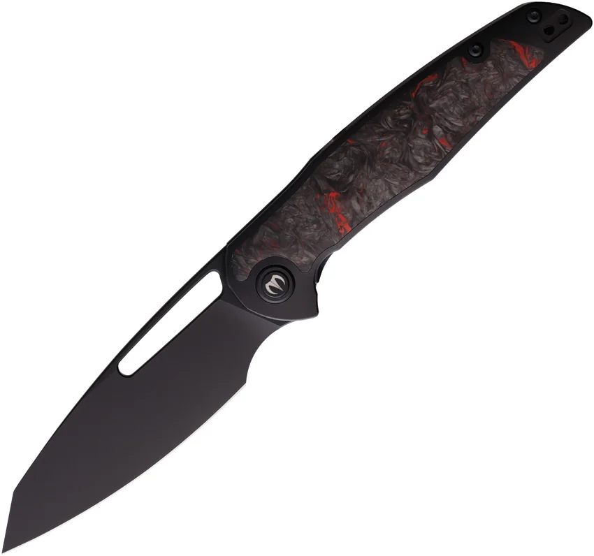 Mallery Designs Phorus V2 PVD Titanium Orange Dark Matter Inlay (3.5" PVD)