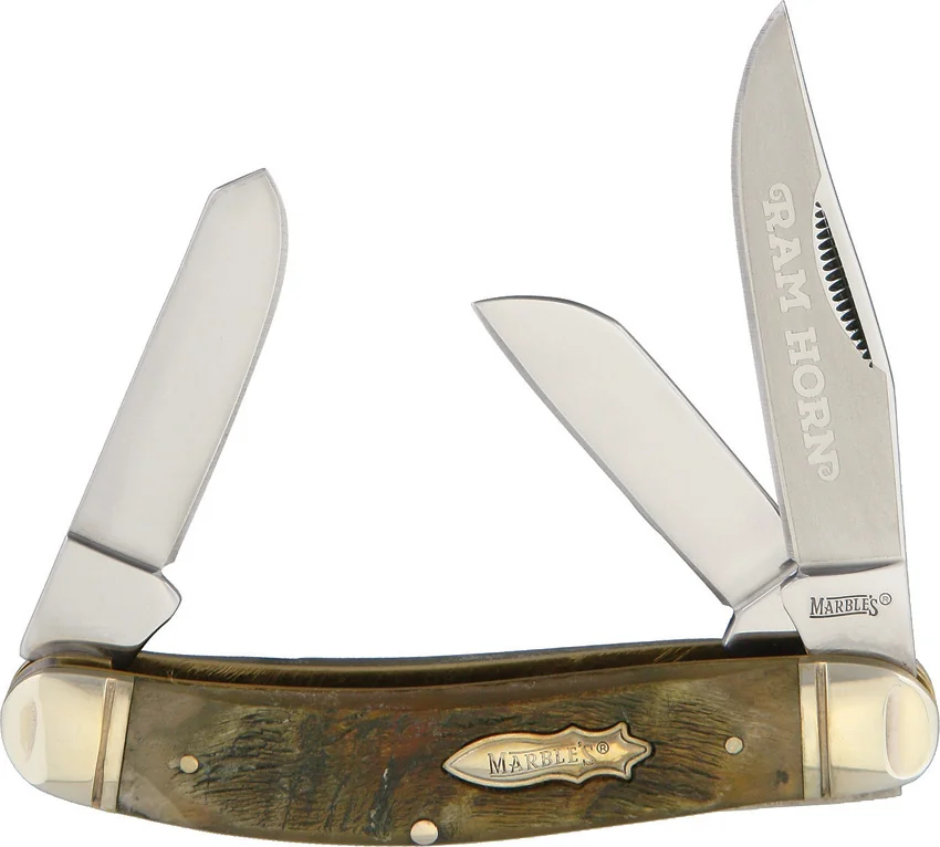Marbles Knives Rams Horn Stockman