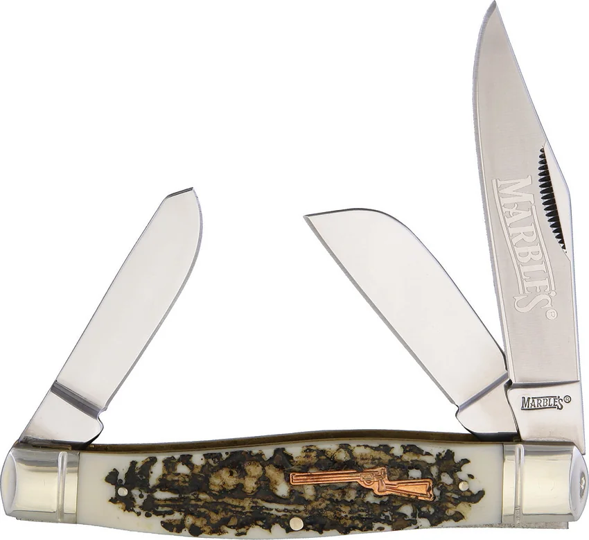 Marbles Knives Large Stockman Imitation Stag
