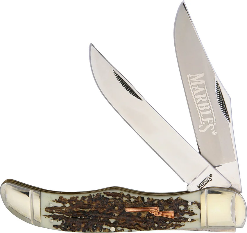 Marbles Knives Folding Hunter Imitation Stag