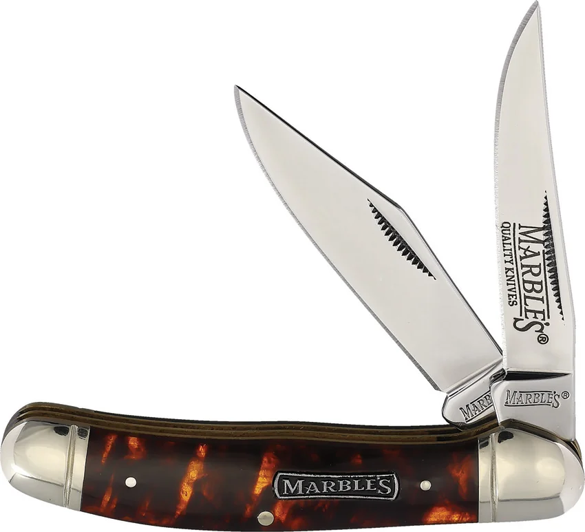 Marbles Knives Copperhead Immitation Tortoise