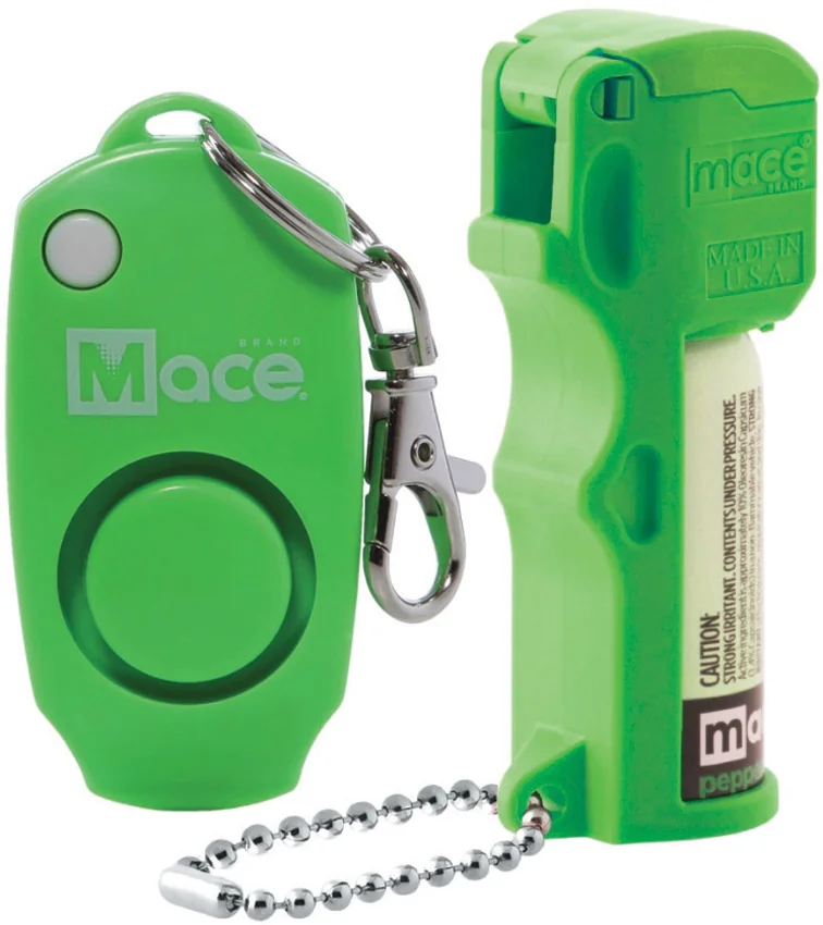 Mace Pocket Model  2-in-1 Alarm/Pepper Spray Combo Polymer (Green)