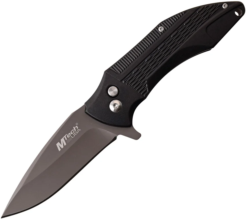 MTech Knives Button Lock Black