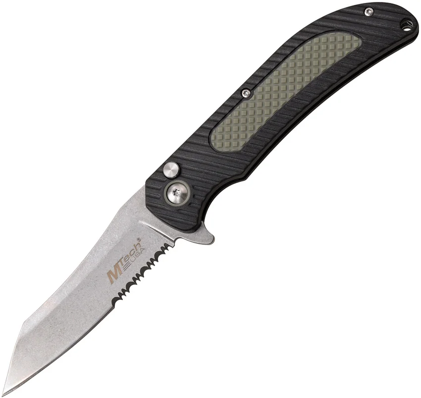 MTech Knives Button Lock Gray