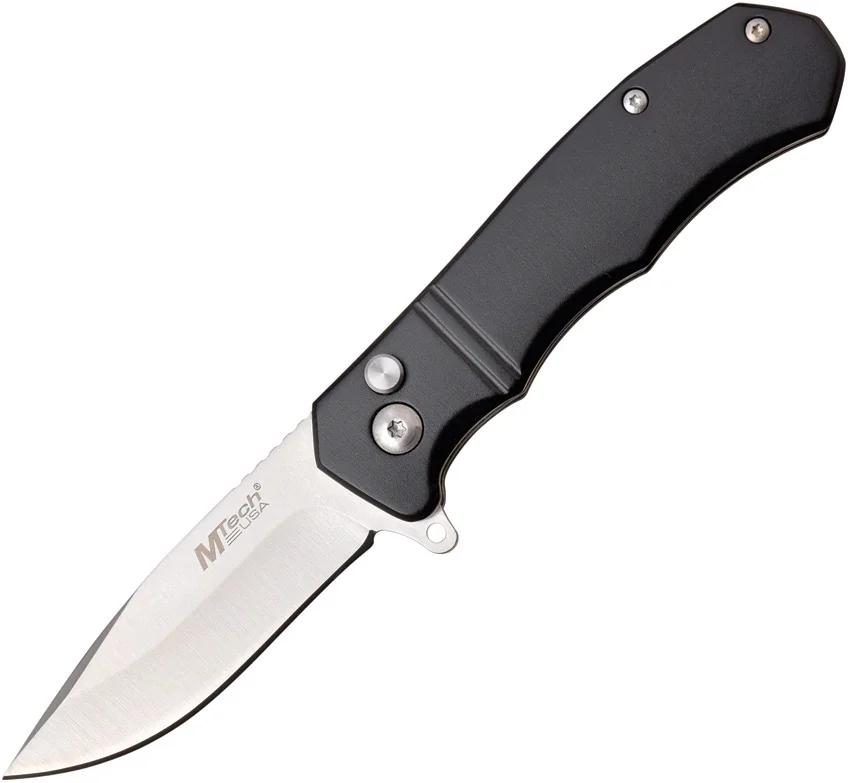 MTech Knives Button Lock Black