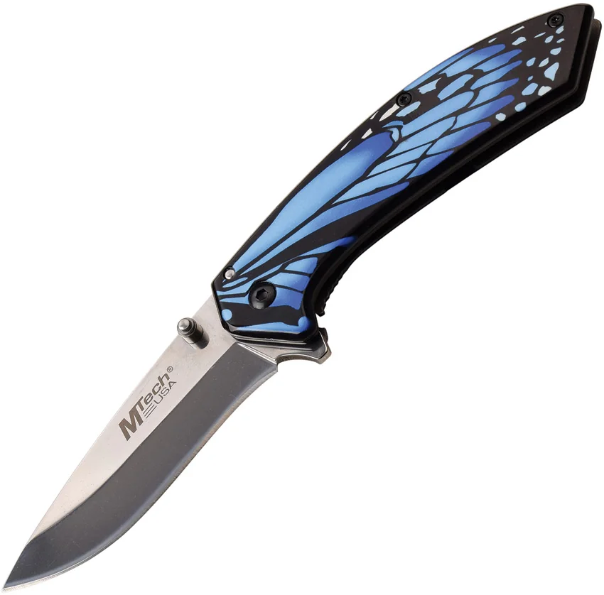 MTech Knives Butterfly Framelock A/O Blue