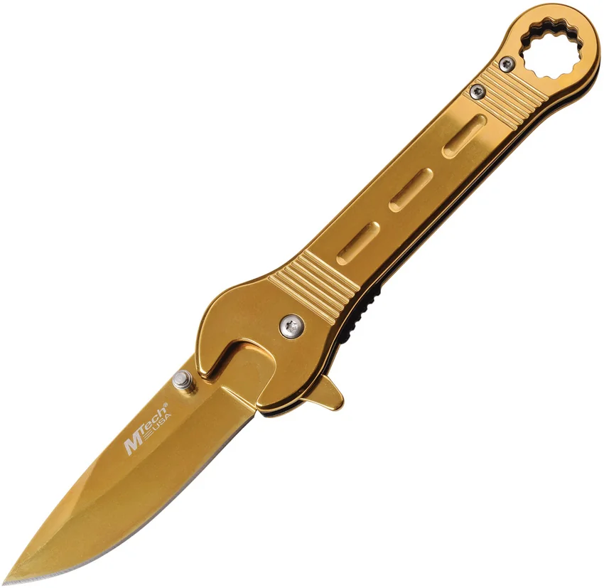 MTech Knives Linerlock A/O Gold