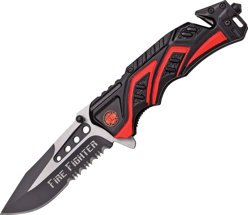 MTech Knives Rescue Linerlock Fire Dept A/O