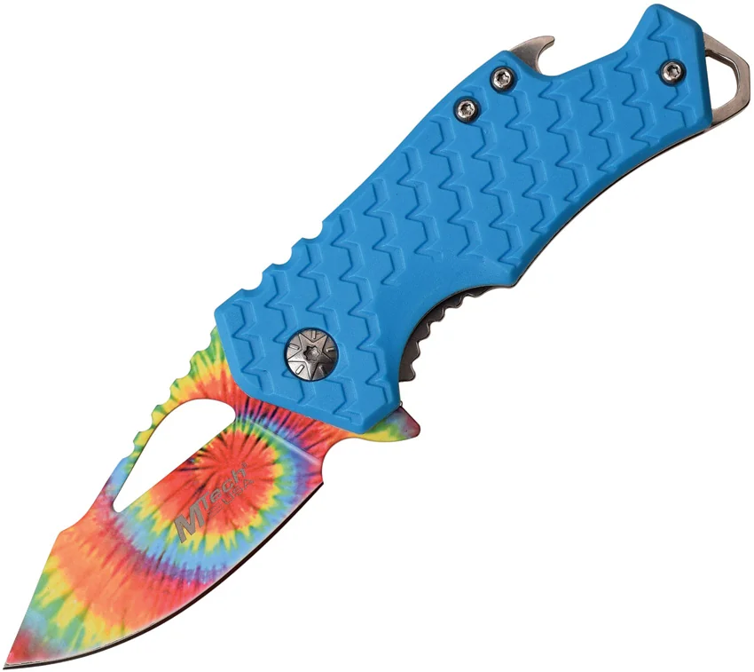MTech Knives Tie Dye Framelock Blue A/O