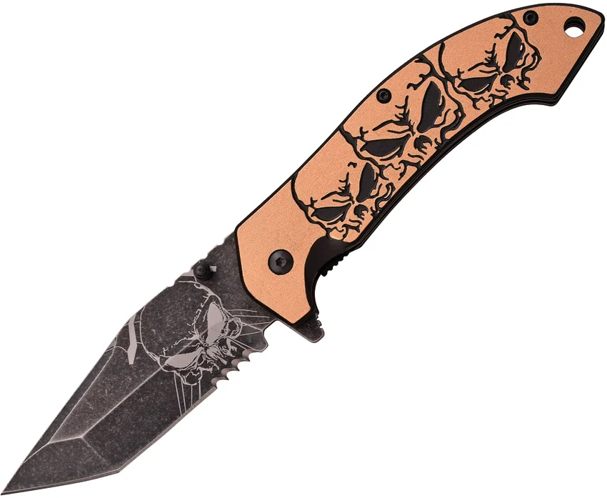 MTech Knives Skull Linerlock A/O Tan