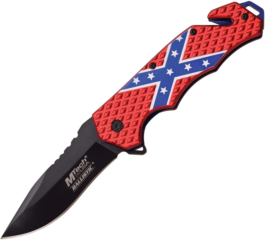 MTech Knives Confederate Flag Linerlock A/O