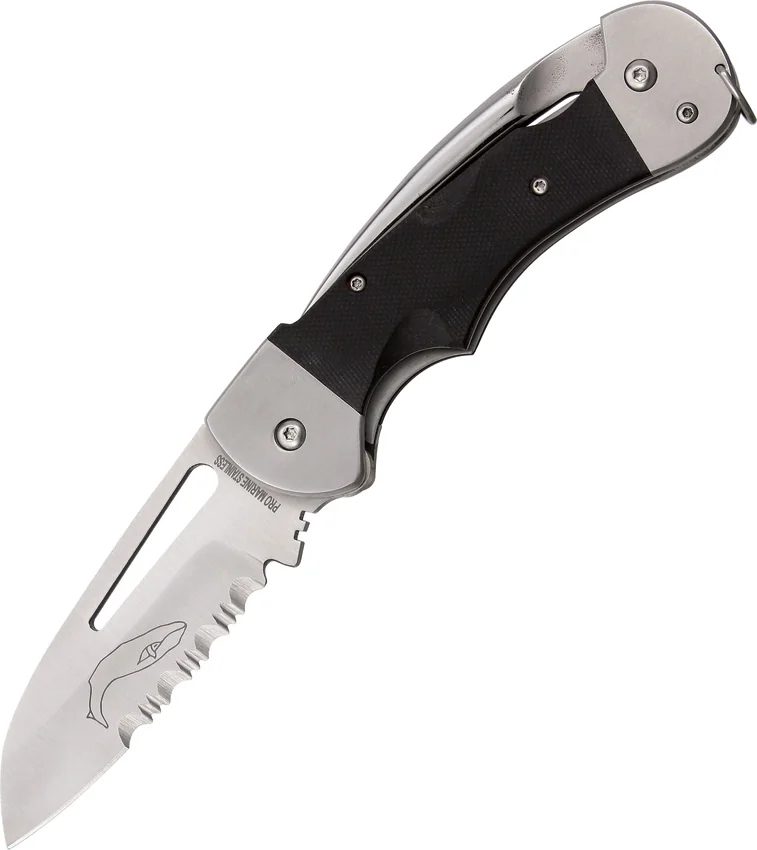 Myerchin Gen. 2 Captain Pro Liner Lock Knife Black G-10 (3.25" Satin Serr)