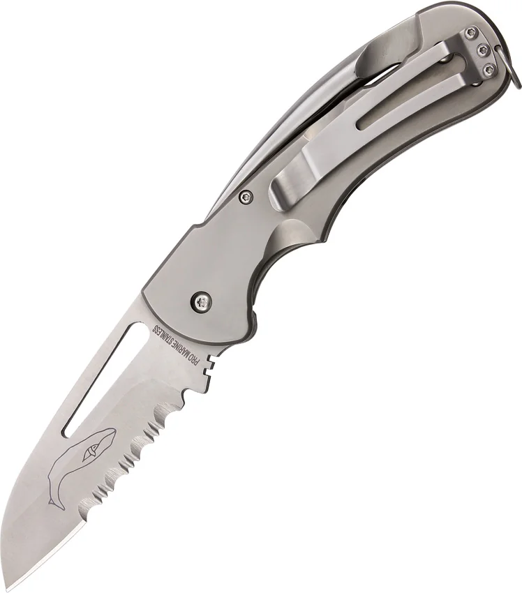 Myerchin Gen. 2 Captain Pro Frame Lock Knife Titanium (3.25" Satin Serr)