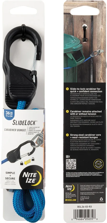 Nite Ize Bungee Slide Lock 36in Blue
