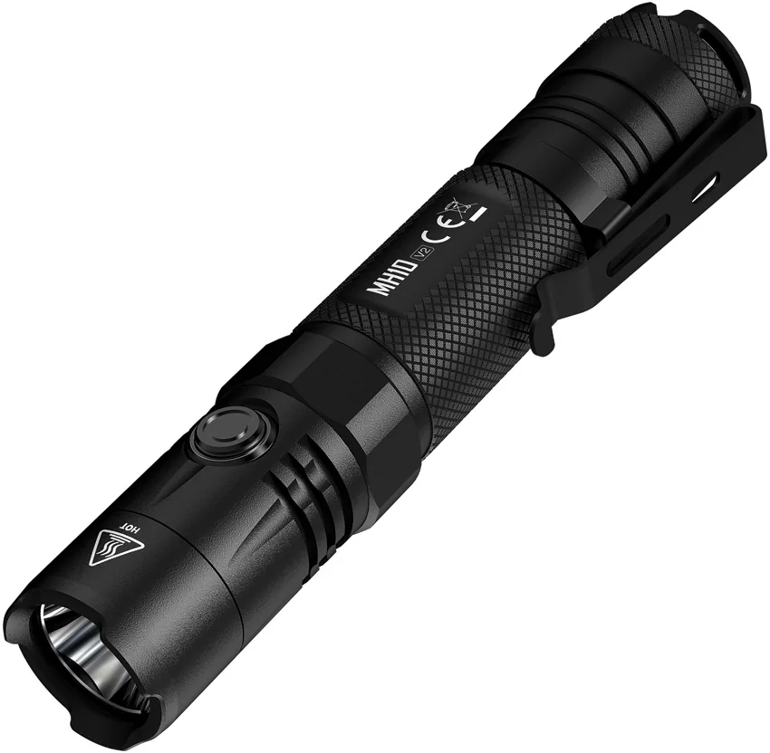 Nitecore MH10 V2 Multitask Hybrid Flashlight Black Aluminum (5.79" Length)