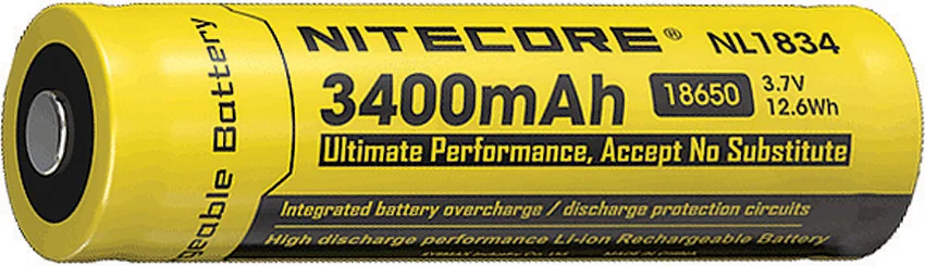 Nitecore Rechargable 18650 Battery 3400