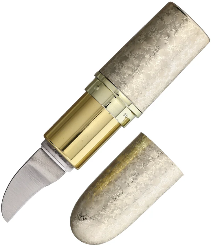 Novelty Cutlery Lipstick Knife Gold