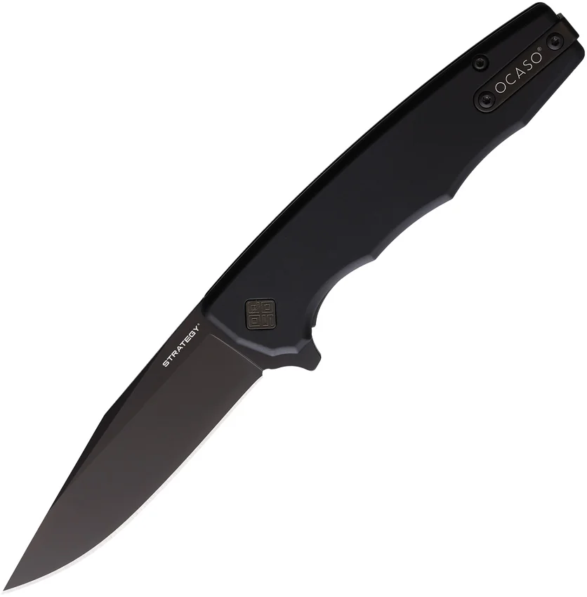 Ocaso Strategy Liner Lock Knife Black Aluminum (3.5" Black) 29BAB