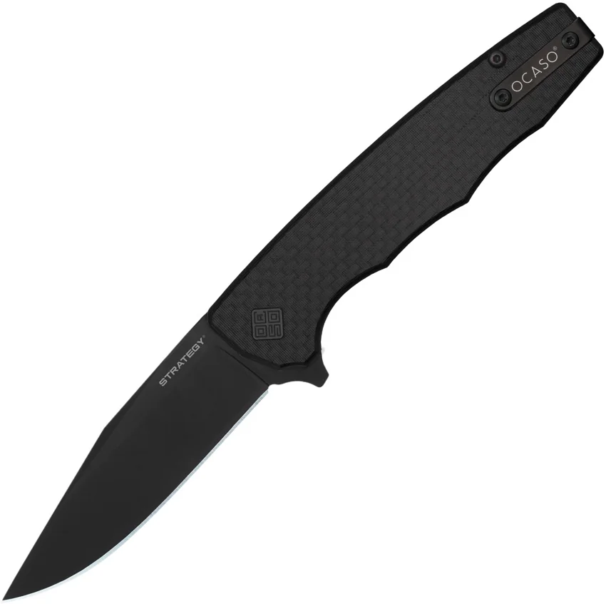 Ocaso Strategy Liner Lock Knife Carbon Fiber (3.5" Black) 29BCB