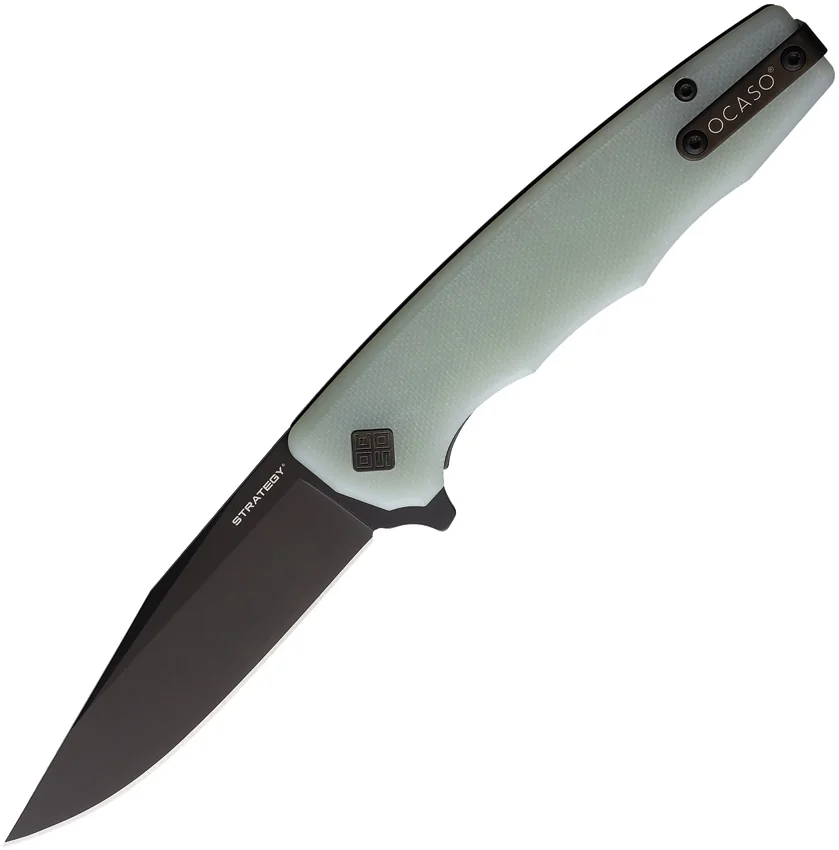 Ocaso Strategy Liner Lock Knife Jade G-10 (3.5" Black) 29JGB