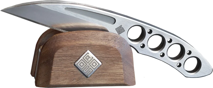 Ocaso Duo Desk Knife Fixed Blade Wharncliffe Knife (2.5" Satin Stainless Steel)