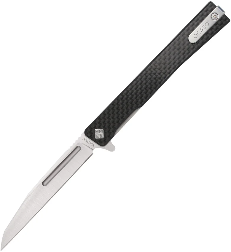 Ocaso Solstice Liner Lock Knife Carbon Fiber Wharncliffe (3.5" Satin)