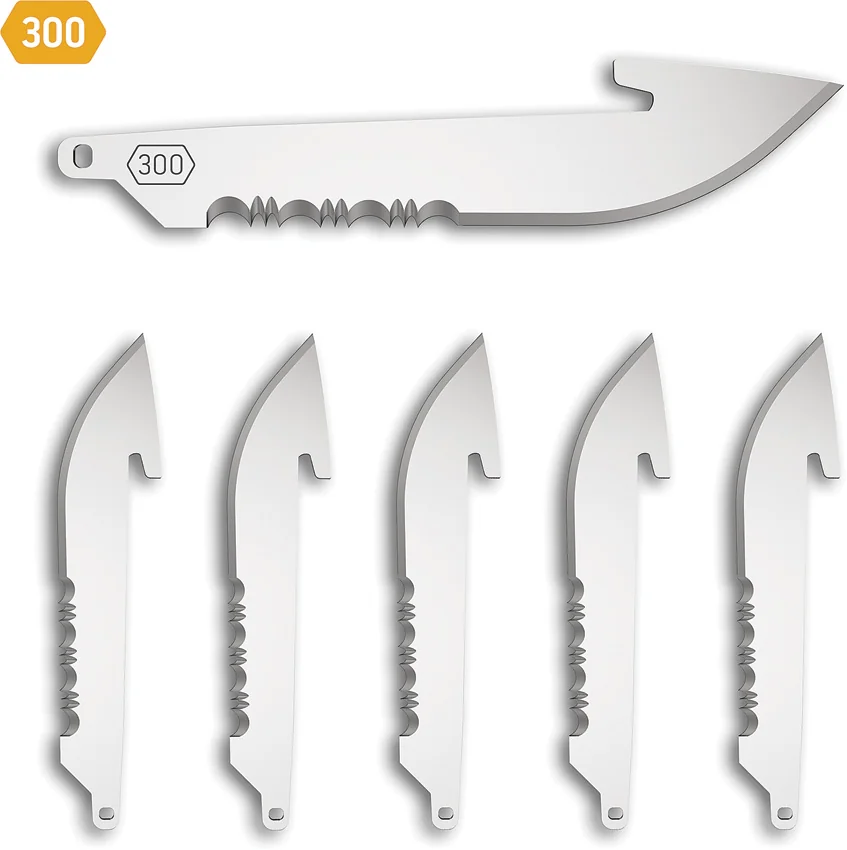 Outdoor Edge Drop Point Blade Pack 6 Blk