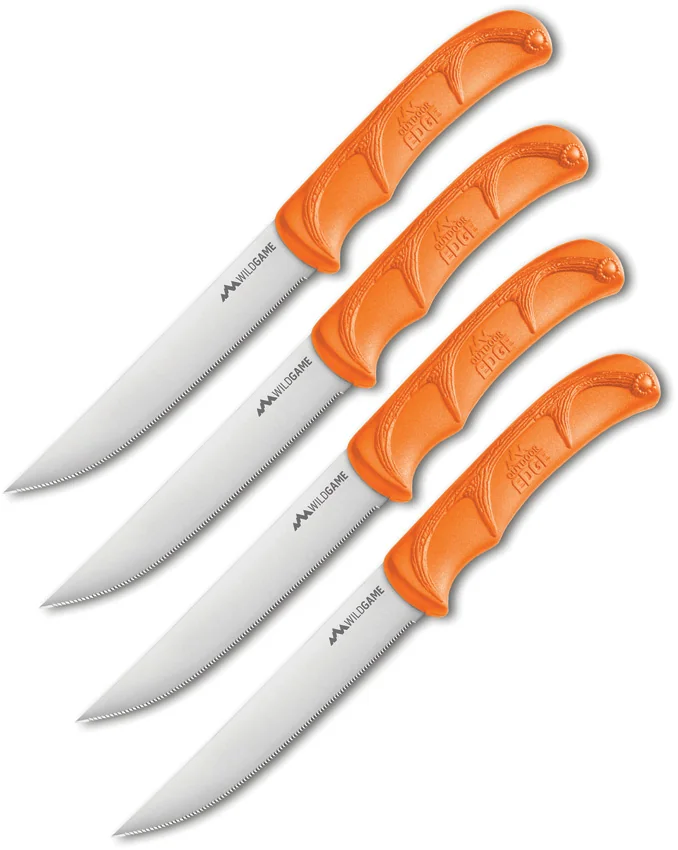 Outdoor Edge Wild Game Steak Knives Orange