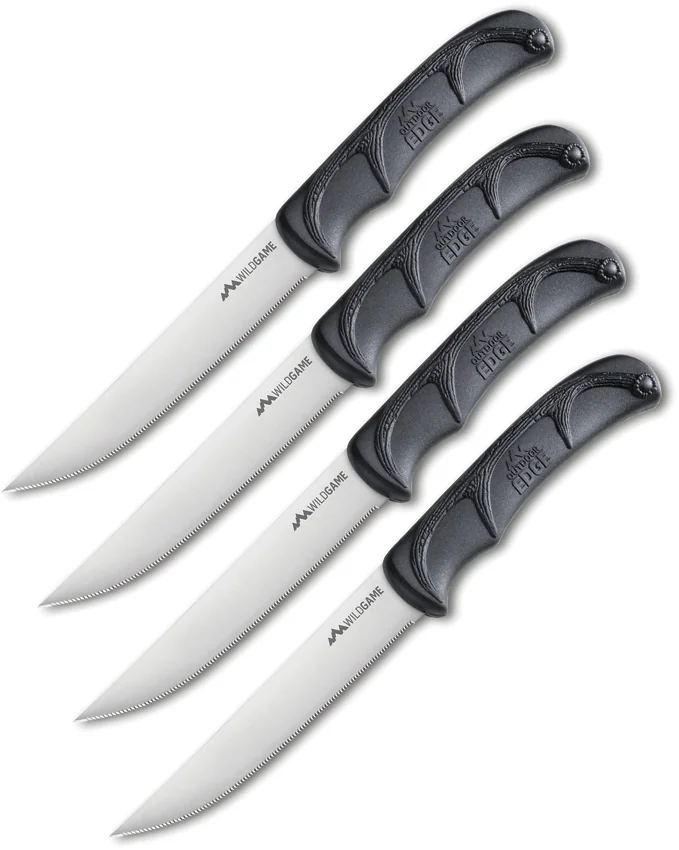 Outdoor Edge Wild Game Steak Knives Black