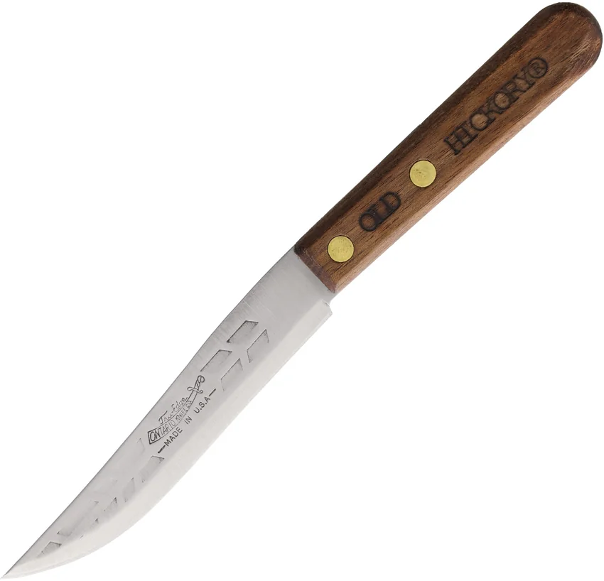 Old Hickory Paring Wood Fixed Blade Knife - 4" Brushed Plain