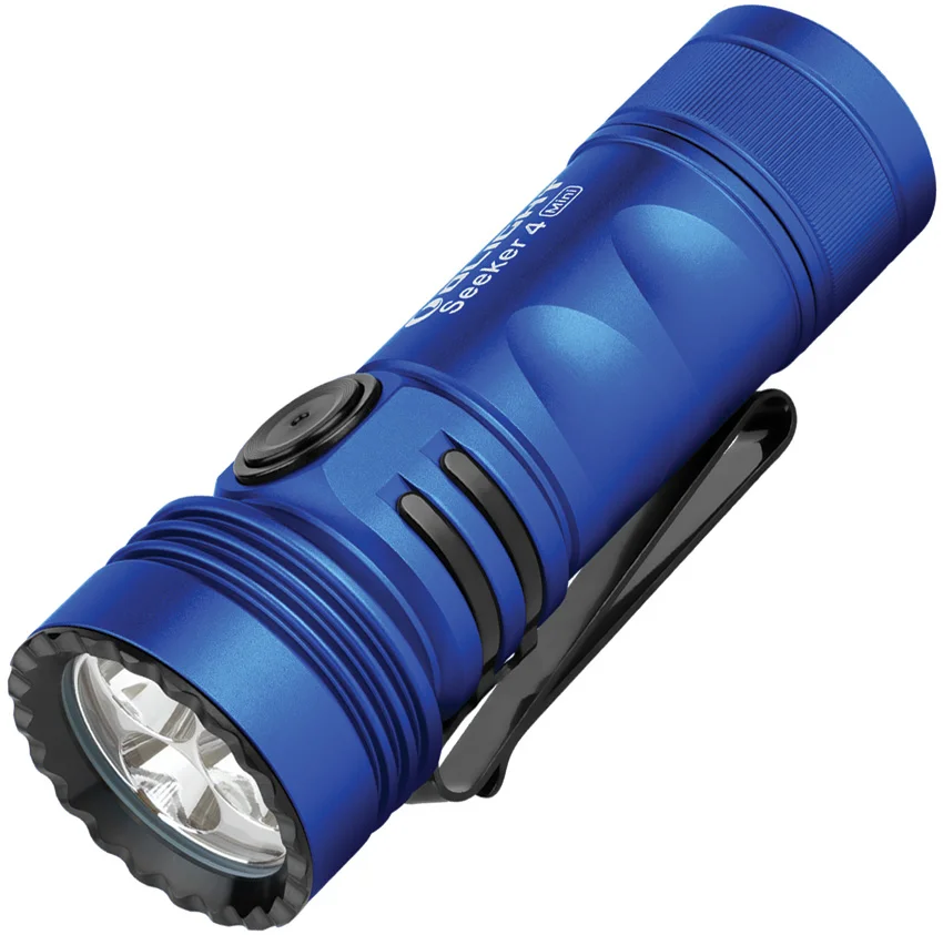 Olight Seeker 4 Mini Rechargeable Flashlight Blue (1200 Lumens)