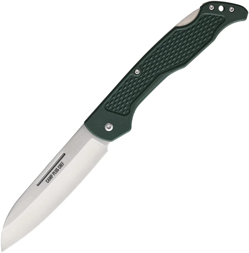 Ontario Camp Plus Chef Folder Knife Green GFN (4.25" Satin) 4300