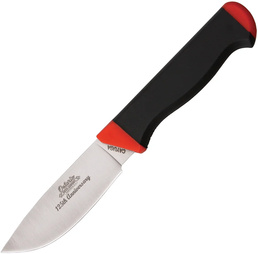 OKC 125th Anniversary Cayuga Hunter Fixed Blade Knife (4.75" Plain) 7534BLK